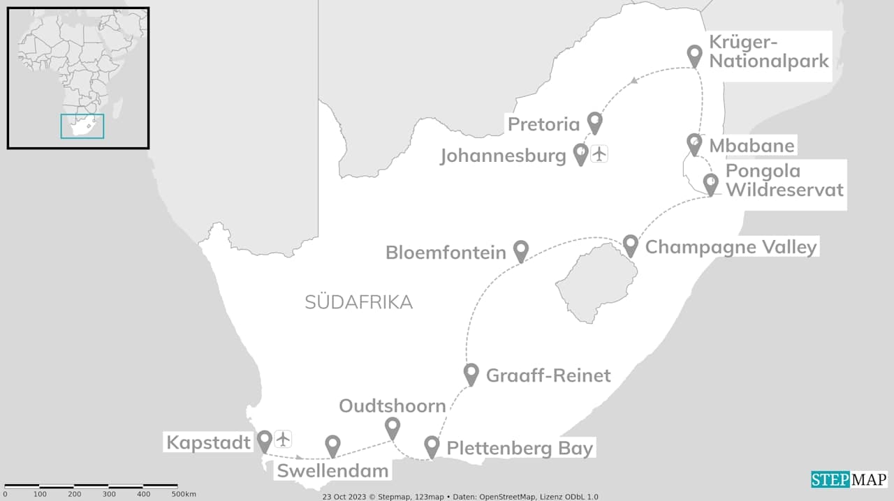 All around South Africa: Vom Kap zur Krüger-Safari