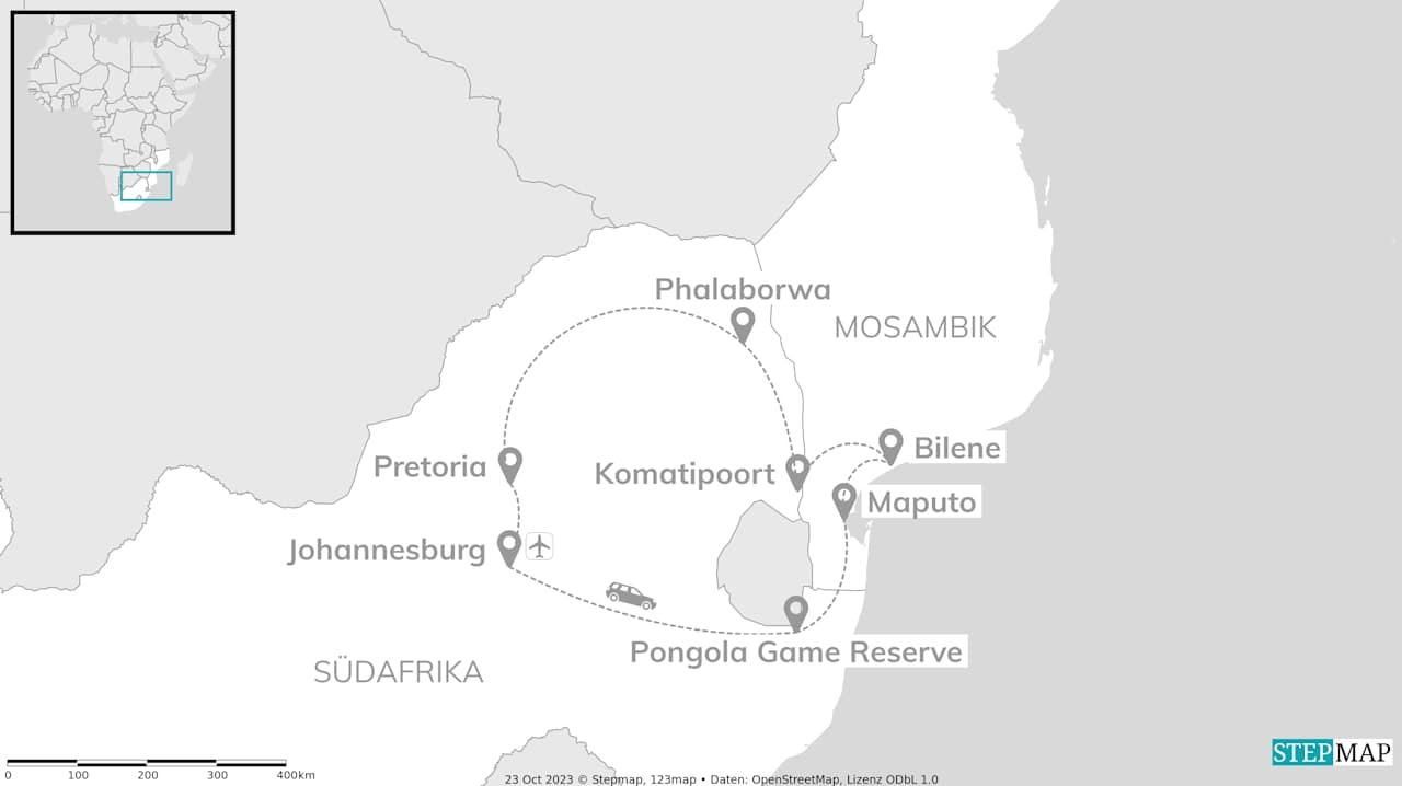 Südafrika meets Mosambik: Krüger Safari & Ocean Waves