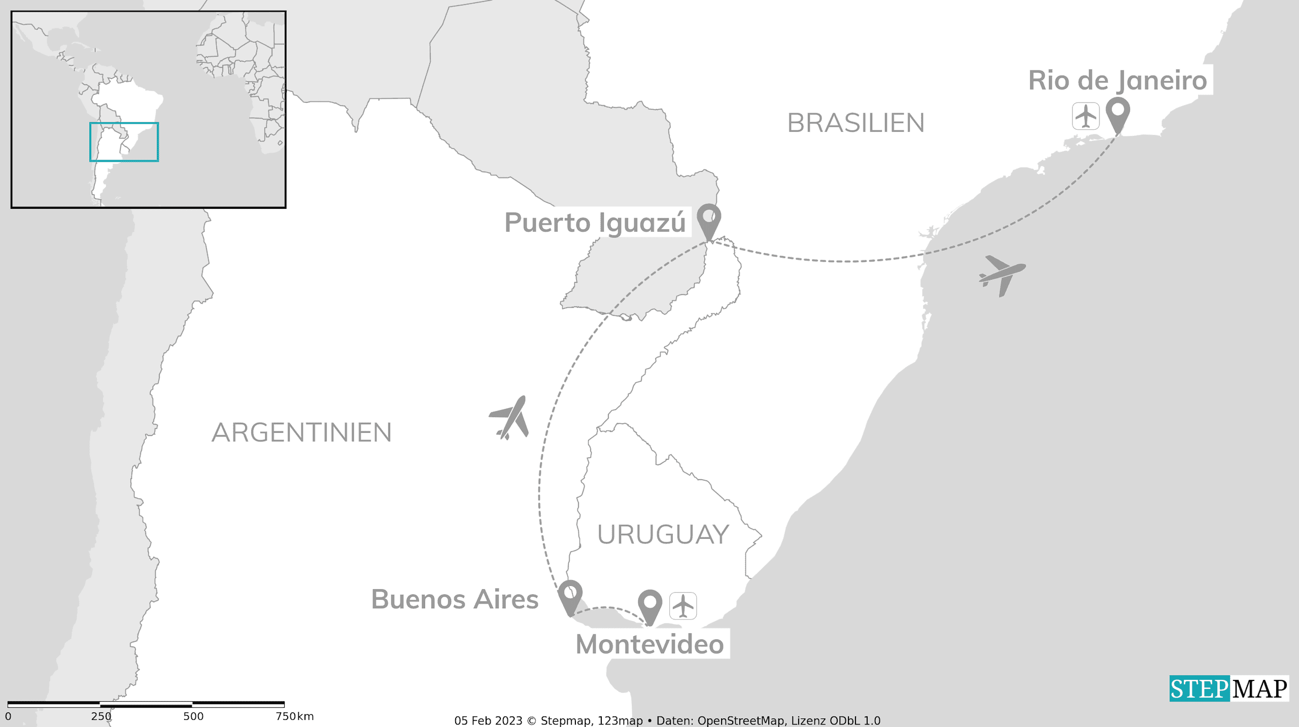 Argentinien, Brasilien & Uruguay: Copacabana to Iguazú