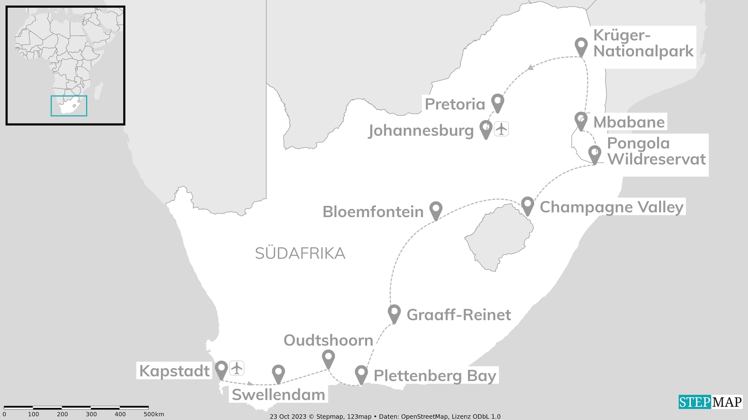 All around South Africa: Vom Kap zur Krüger-Safari