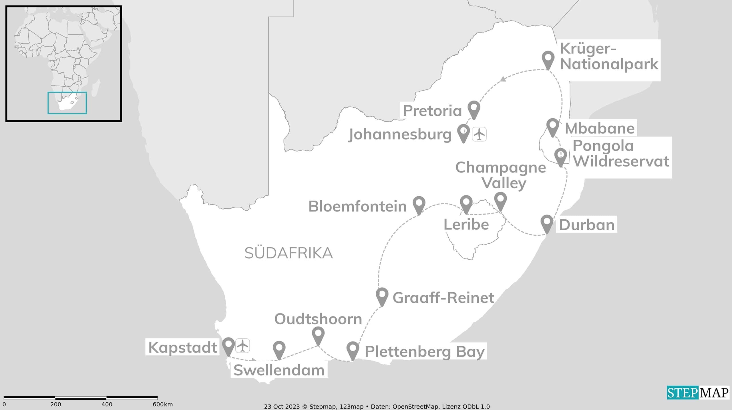 All around South Africa: Vom Kap zur Krüger-Safari