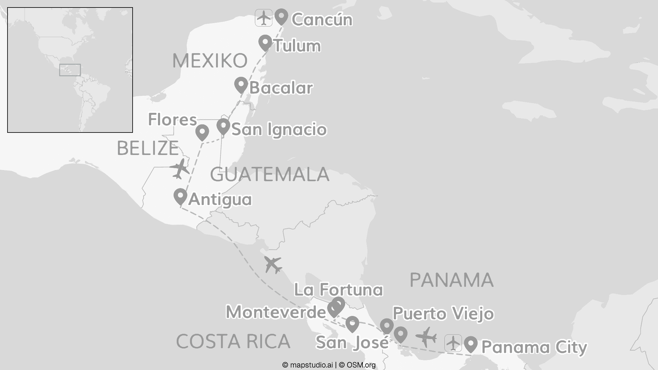 All Around Central America: Pura Vida von Maya bis Meer