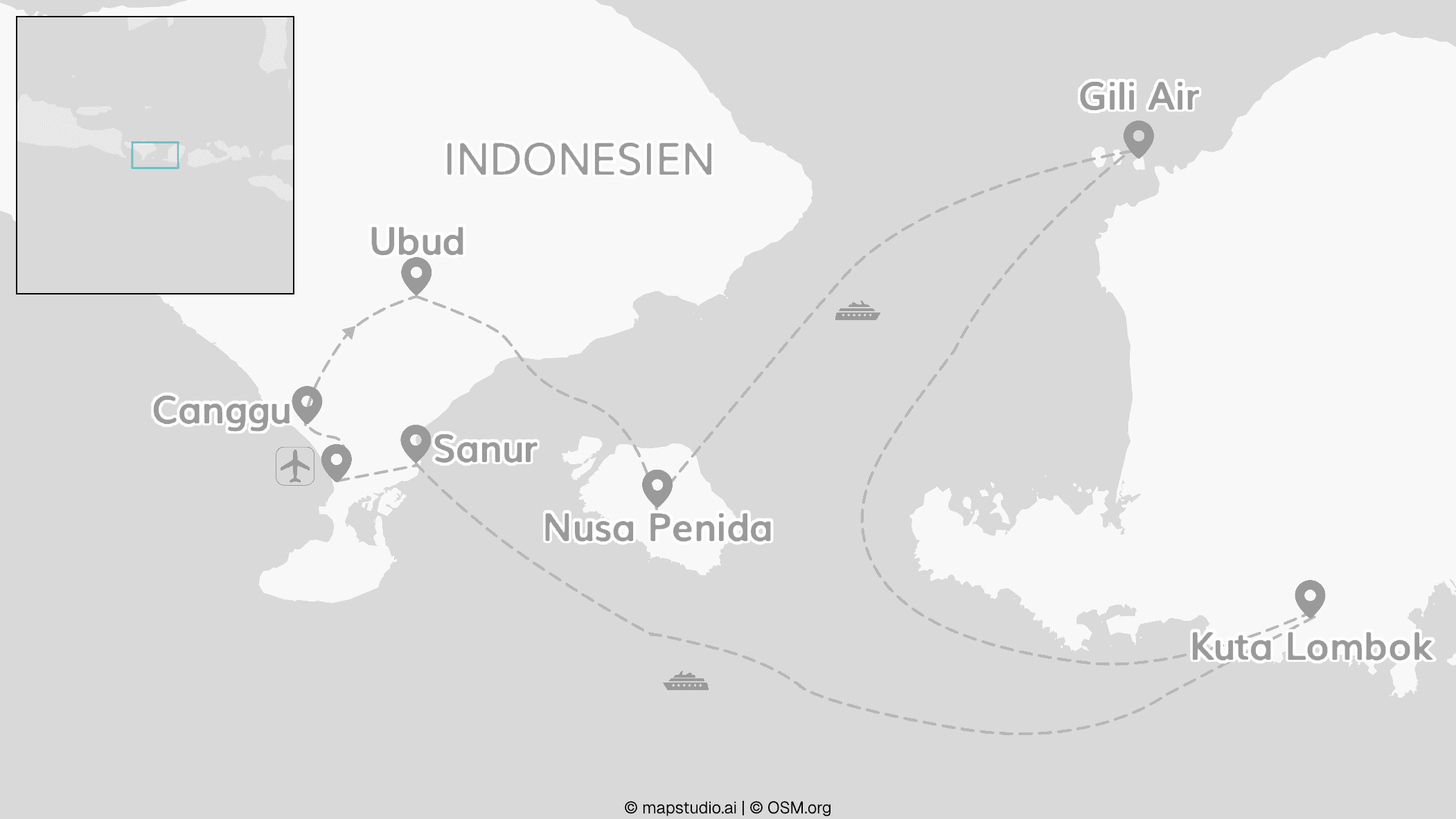 2 for 1 Bali: Inselhopping mit Nusa Penida, Gili & Lombok