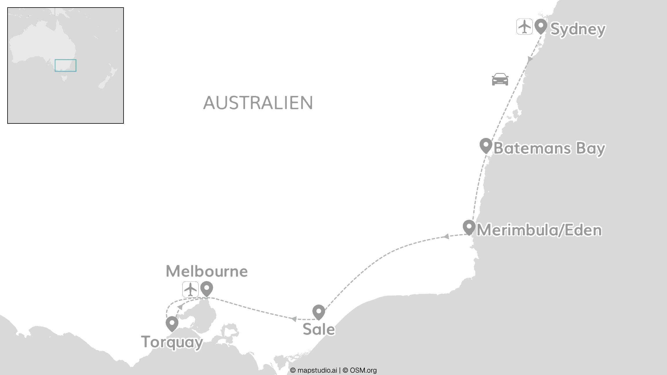 2 for 1 Australien: Roadtrip von Opernhaus bis Südküste